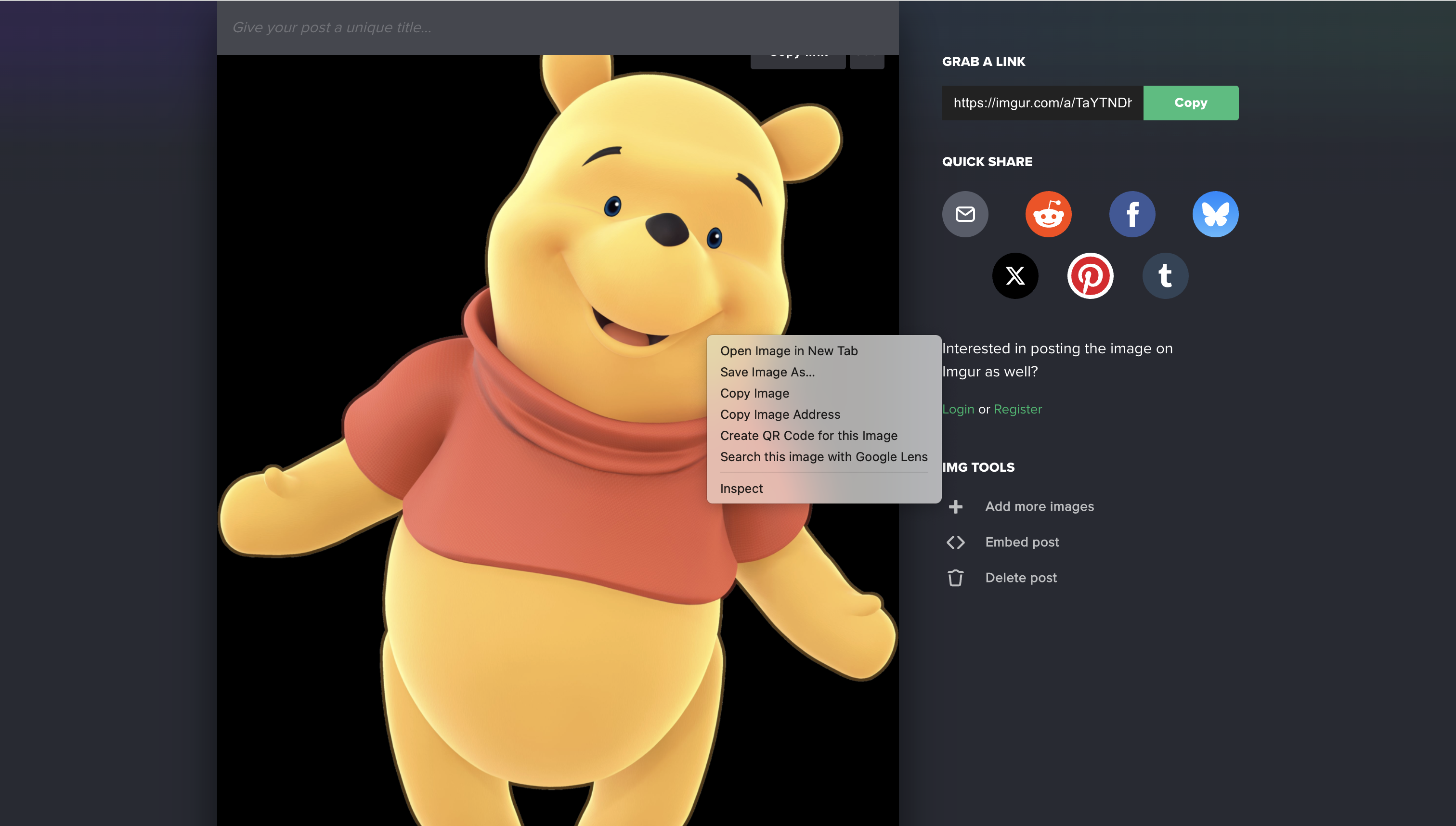 Copy image address example